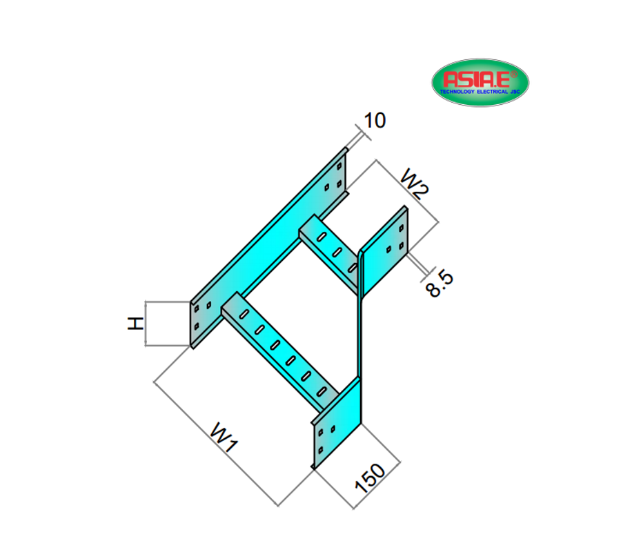 Right Reducer Cable Ladder – Công Ty Cổ Phần Công Nghệ Điện Á Châu